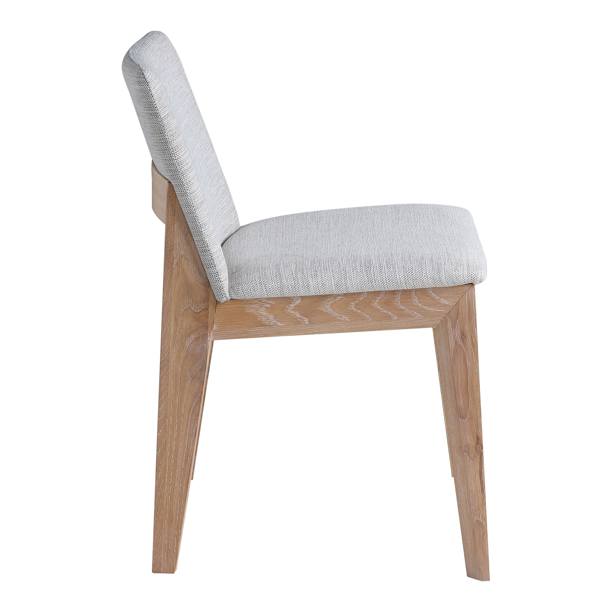 Deco Oak Dining Chair Light Grey - Set Of Two large image 
