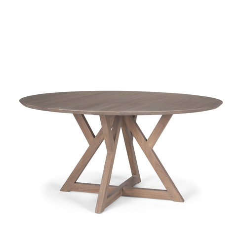 Jennings 60"L x 60"W Dining Table | Modern | Light Brown Wood | Seats 6