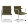 Pedro Dining Chair Green Mohair Set Of Two, by Moe's Home, 21.7" width x 33.5" height x 23" depth thumbnail 1
