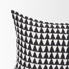 Jolie Cream with Black Print Linen Lumbar Decorative Pillow Cover, by Mercana, 14" length x 26" width x 0.2" height thumbnail 6