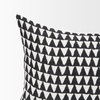 Jolie Cream with Black Print Linen Lumbar Pillow Cover, Decorative Pillow by Mercana, 14" length x 26" width x 0.2" height thumbnail 6