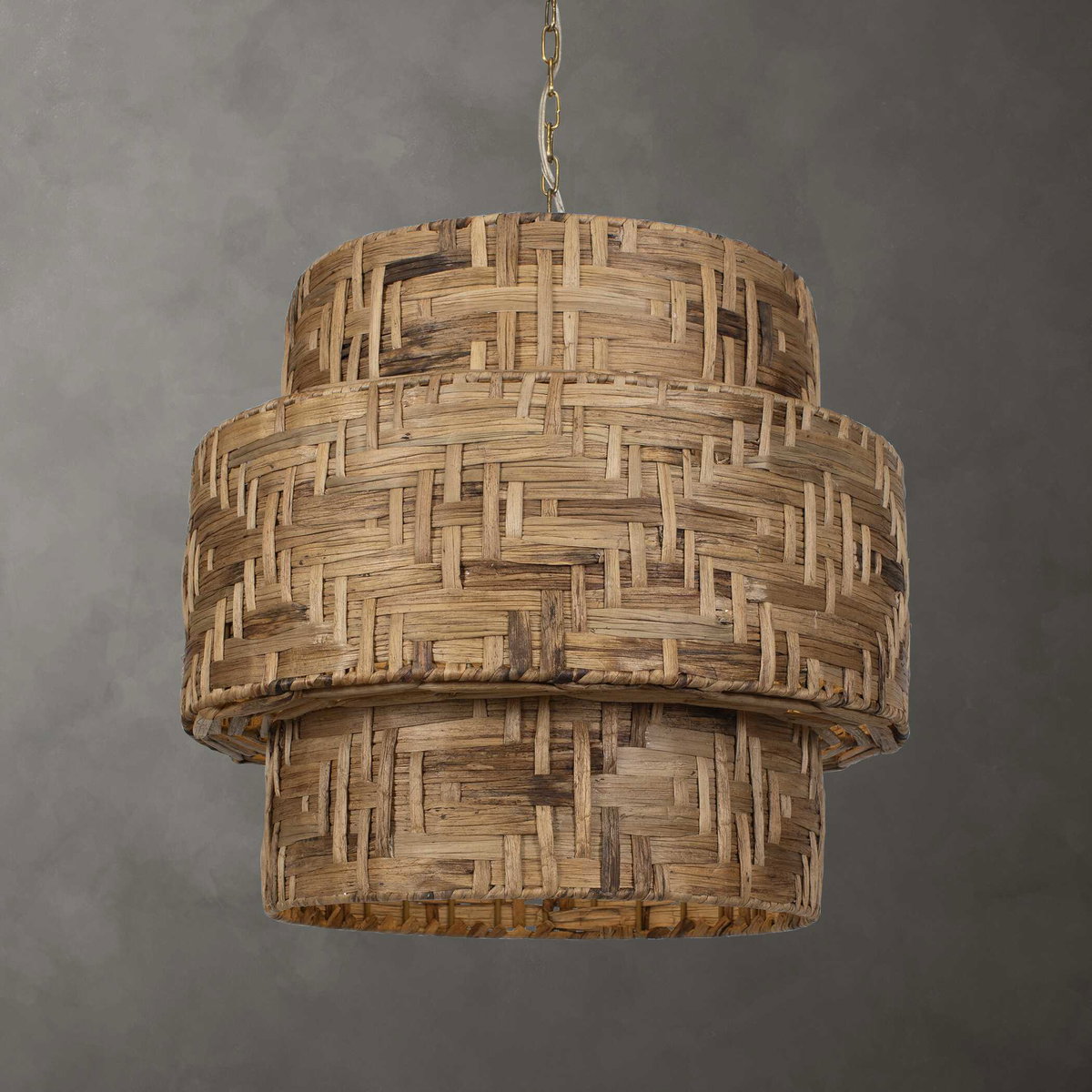 Water Hyacinth 4 Light Woven Pendant, Mini Light Pendant by Uttermost, 24.25" width x 23" height x 24.25" diameter x 24.25" depth View 2