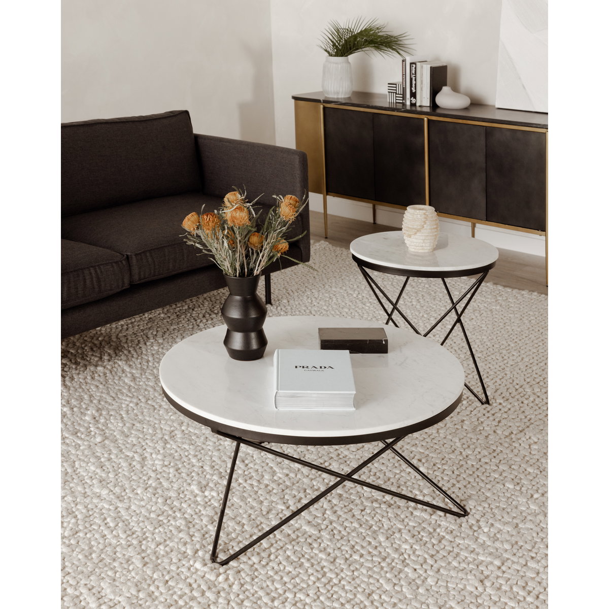 Haley Coffee Table Black, by Moe's Home, 32" width x 16" height x 32" depth View 5