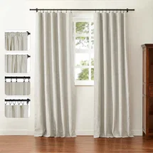 Online Designer Living Room Jawara Luxury Linen Cotton Curtain Soft Top