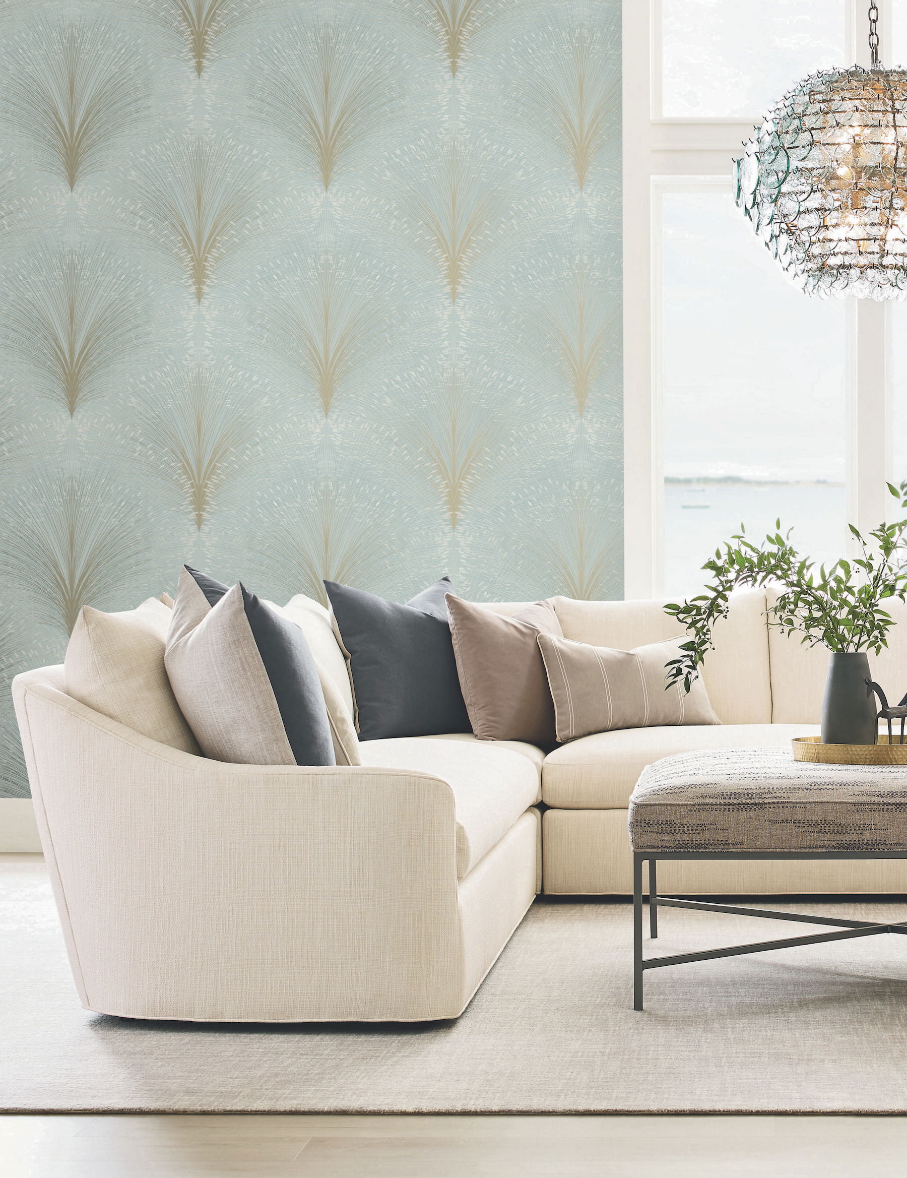 Papyrus Plume Sage Wallpaper large image 