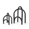 Springe Matte Black Metal Arched Decorative Object (Set of 2) thumbnail 0