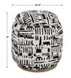 Dialogue Poof Ottoman, by Uttermost, 18" width x 18" height x 18" depth thumbnail 3