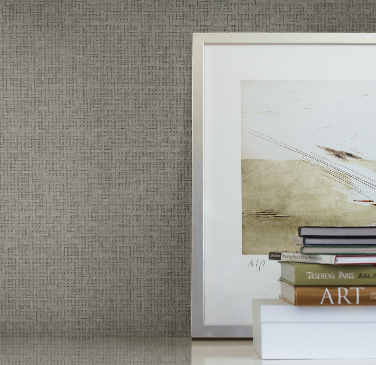 Tatami Weave Green Wallpaper, by York Wall, 24' length x 3' width x 0.02" depth View 2