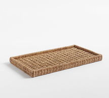 Online Designer Living Room Amaya Handwoven Twisted Seagrass Tray, Rectangle, Natural