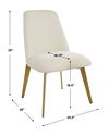 Vantage Off White Fabric Dining Chair thumbnail 2