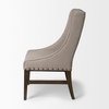 Kensington High-Back Dining Side Chair | Beige Fabric with Wood, Dining Chair by Mercana, 22.25" length x 23.25" width x 39.5" height thumbnail 4