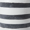 Harmon II  Large White with Charcoal Stripes Ceramic Jug, Decorative Jar by Mercana, 6" length x 7.87" width x 9.06" height thumbnail 9