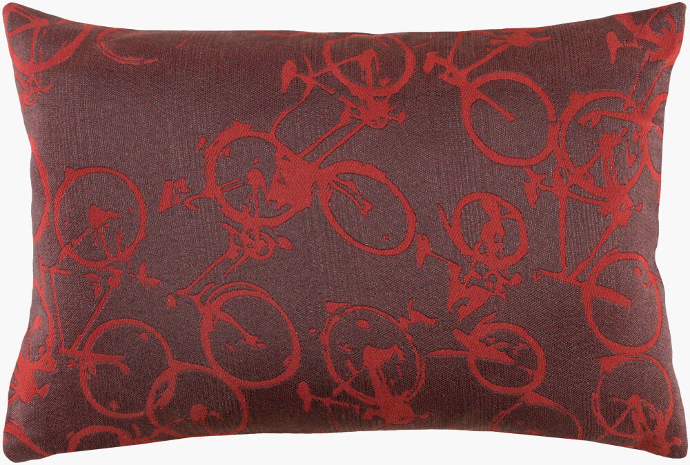 Pedal Power Lumbar Pillow, Decorative Pillow by Surya, 13" length x 19" width
