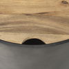 Eclipse Gunmetal Gray Drum Base with Brown Wood Top Nested Coffee Table 7 Eclipse Gunmetal Gray Drum Base with Brown Wood Top Nested Coffee Table thumbnail 7