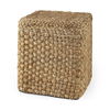 Aylin 16.5' Square Brown Jute Pouf, Ottoman by Mercana, 16.5" length x 16.5" width x 17.75" height thumbnail 1