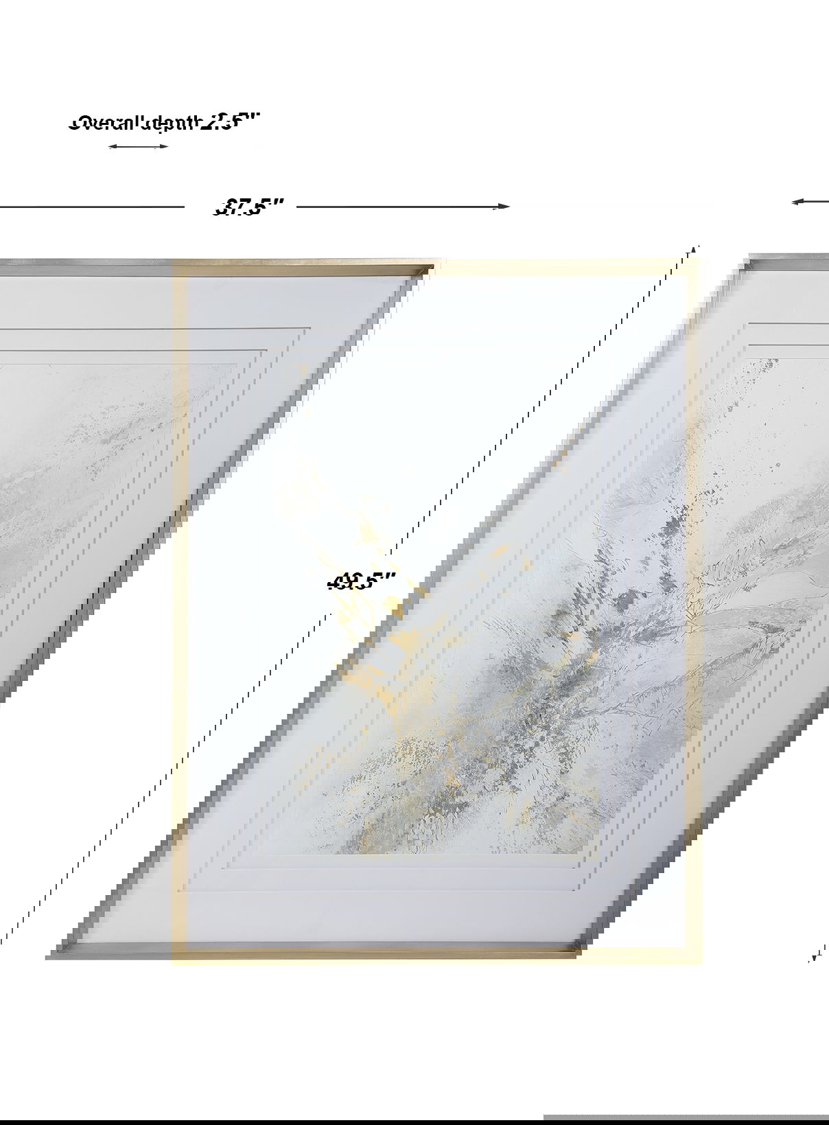 Pathos Framed Abstract Print, Painting by Uttermost, 37.5" width x 49.5" height x 2.5" depth View 3