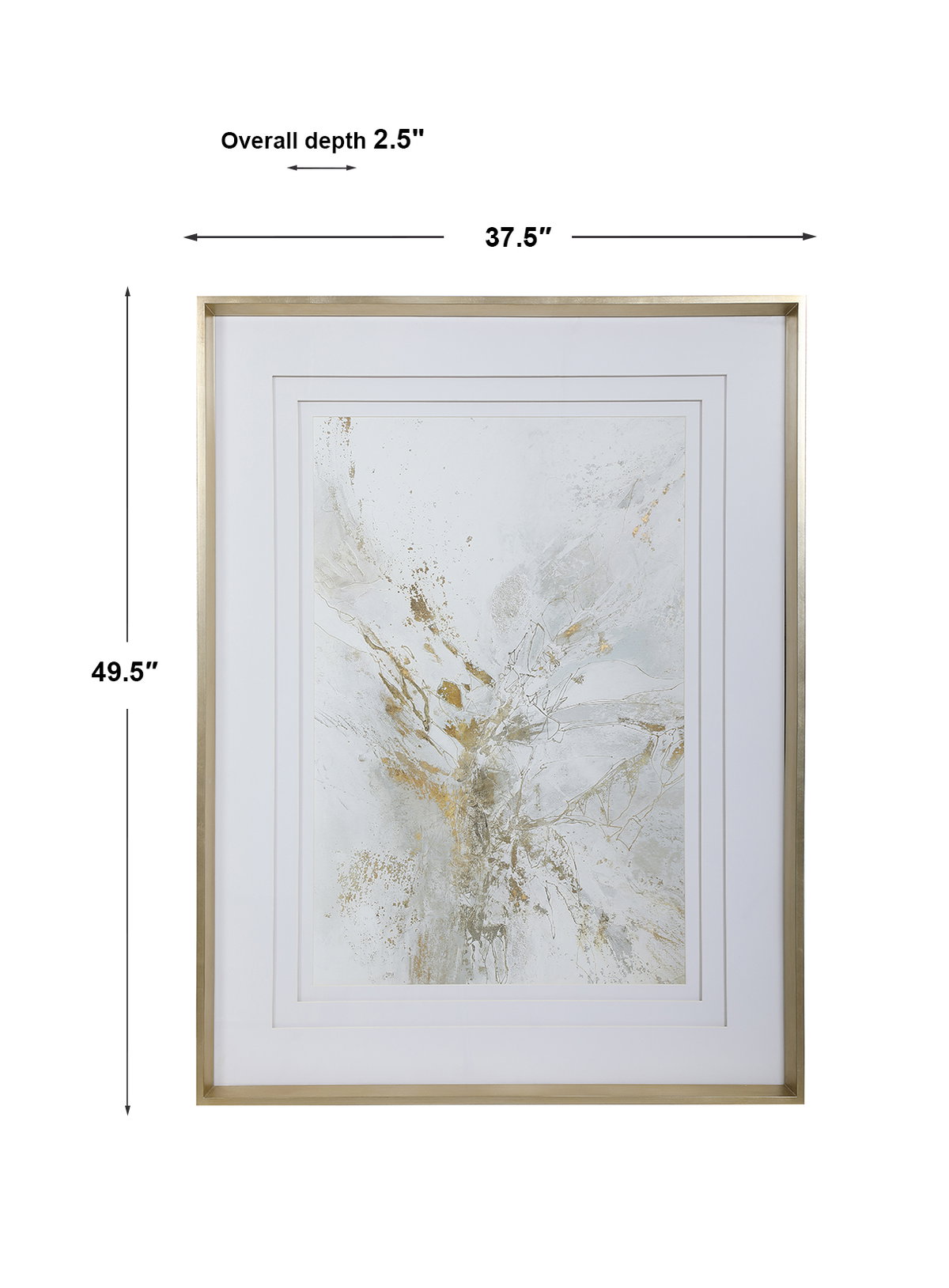Pathos Framed Abstract Print, Painting by Uttermost, 37.5" width x 49.5" height x 2.5" depth View 3
