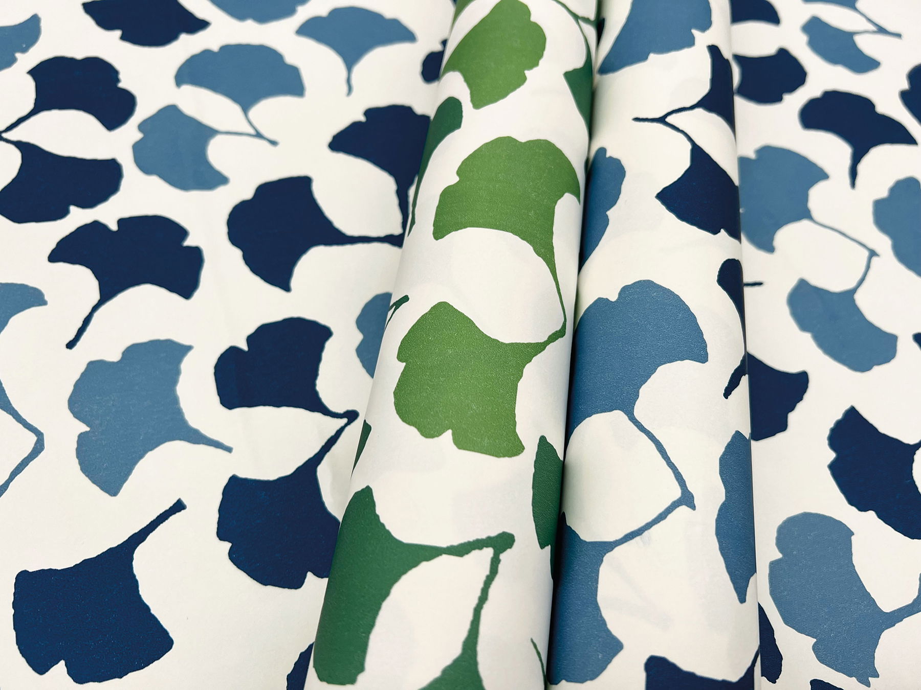 Forest Glade Navy Blue Peel & Stick Wallpaper large image 