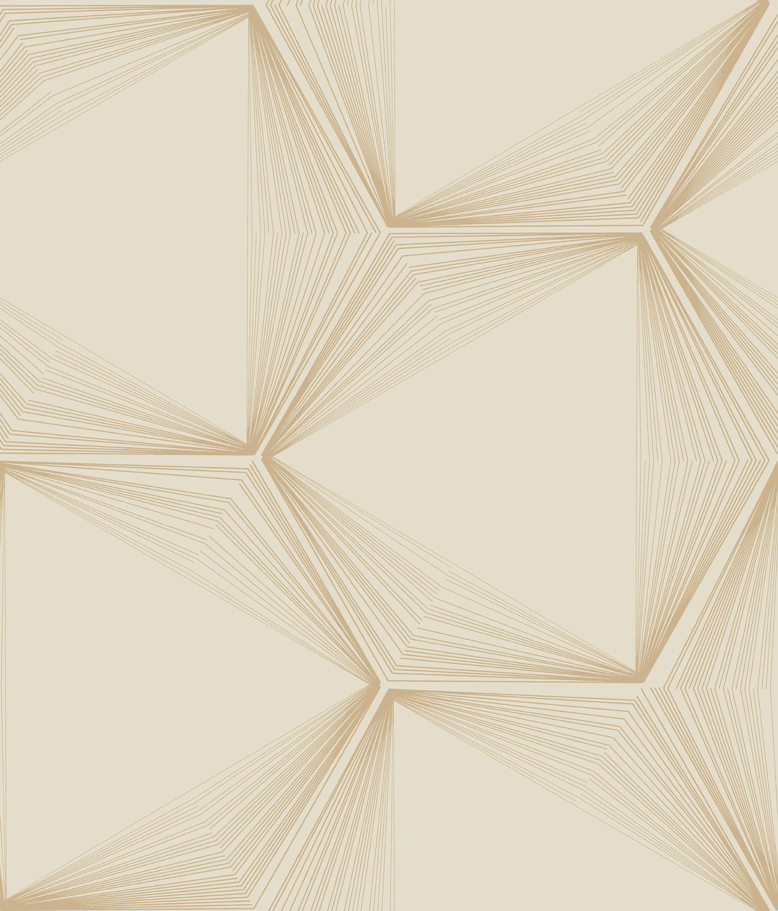 Honeycomb Sand & Gold Peel & Stick Wallpaper large image 