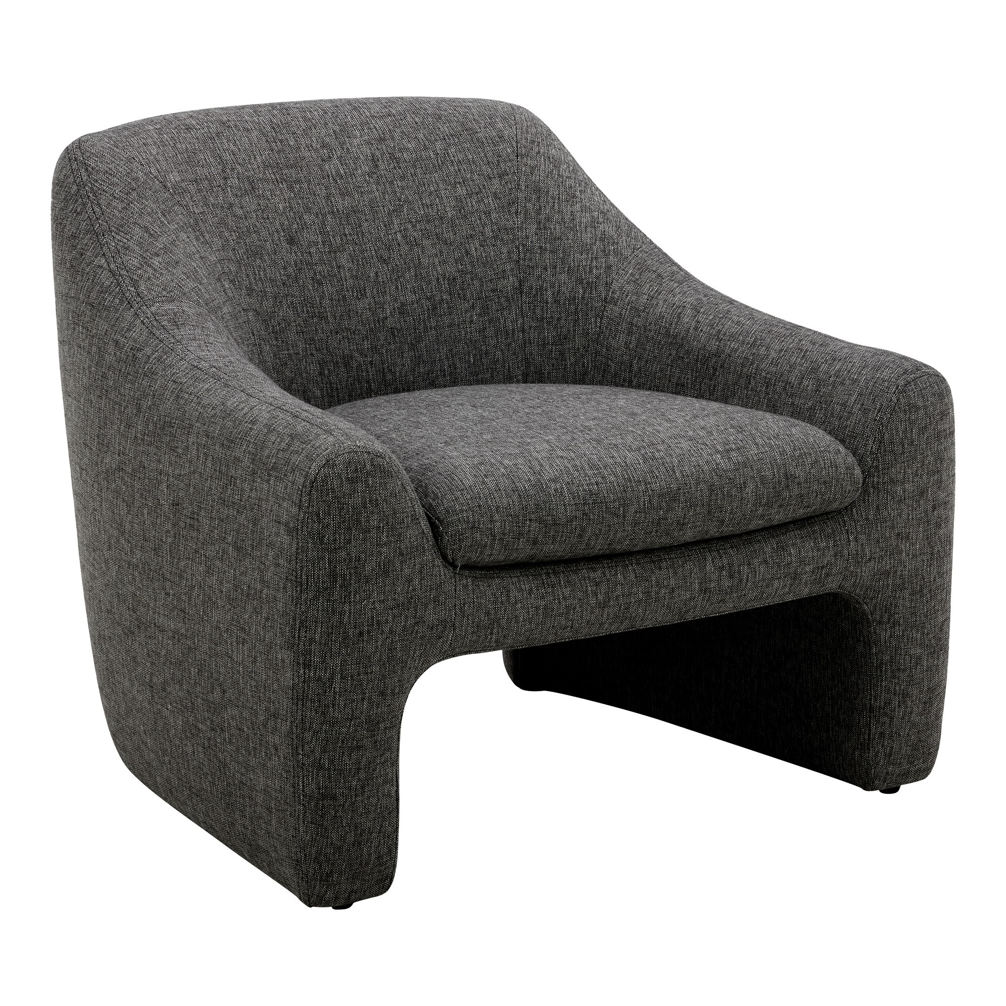 Kenzie Accent Chair Shadowed Grey, by Moe's Home, 33.75" width x 29.25" height x 31" depth View 2