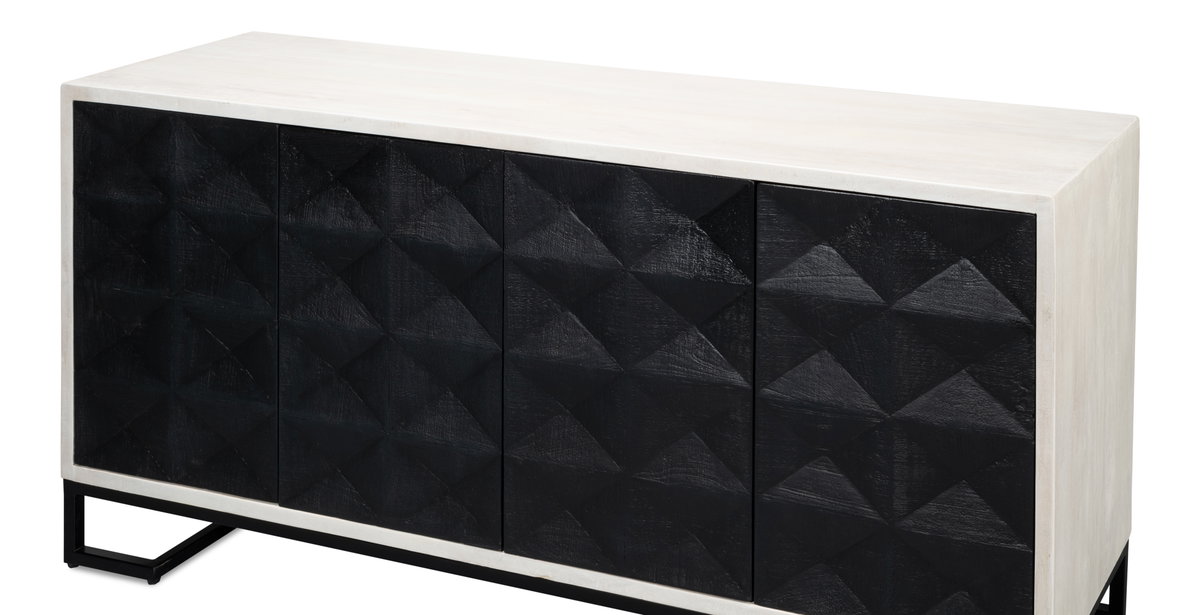 Asiger Four Door Sideboard, by Sarreid, 1'6" length x 6' width x 2'10" height View 10