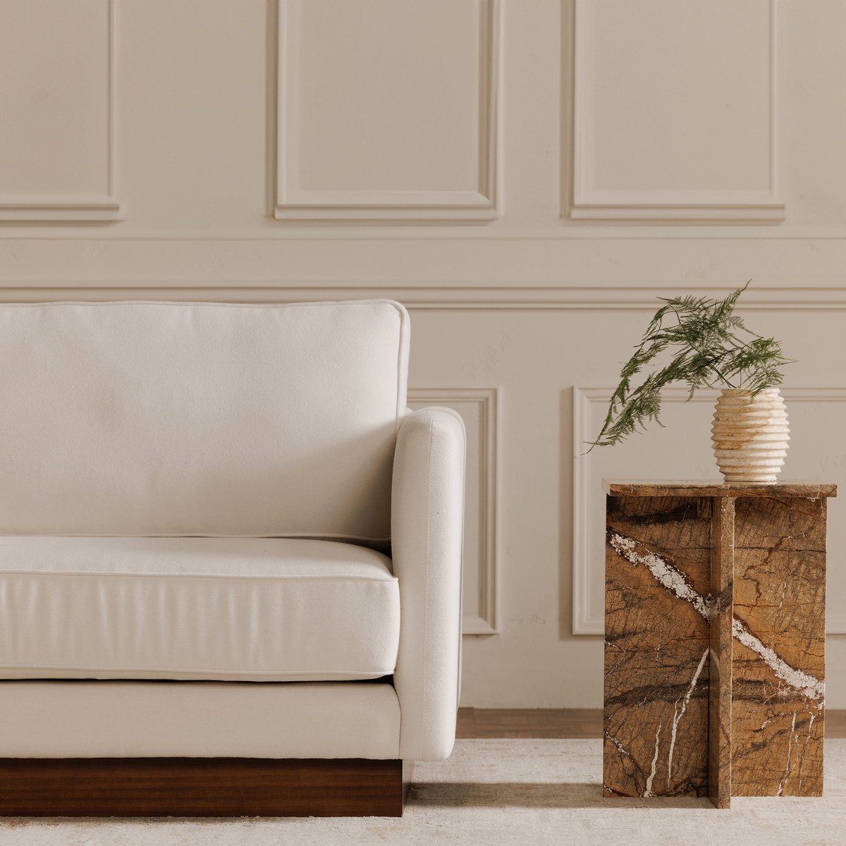Vernon Left Sectional White, Sectional Sofa by Moe's Home, 112" width x 30.7" height x 63" depth View 7