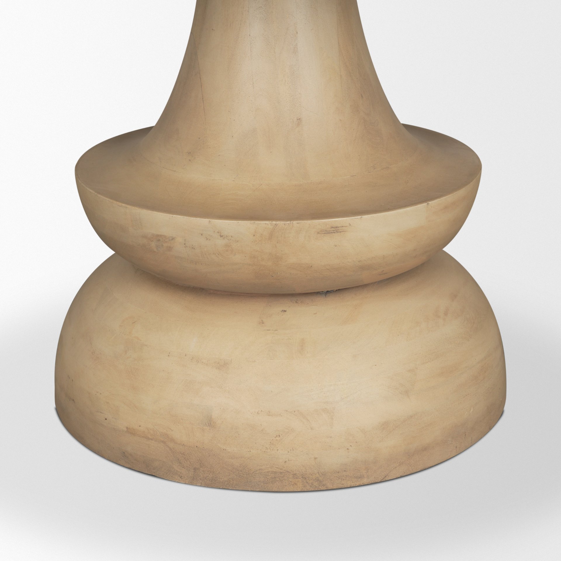 Crossman 60' Round Blonde Solid Wood & Base Dining Table, by Mercana, 60" length x 60" width x 30" height View 9