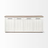 Fairview III Solid Wood Brown Top & White Frame 4 Cabinet Door Sideboard thumbnail 2