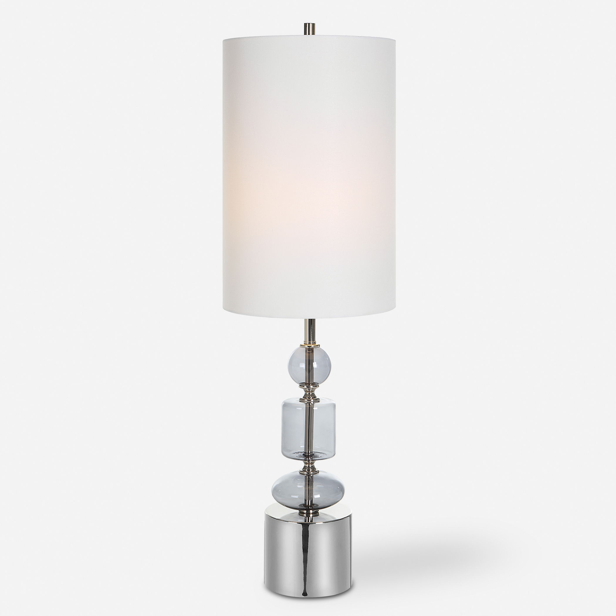 Stratus Gray Glass Buffet Lamp large image 