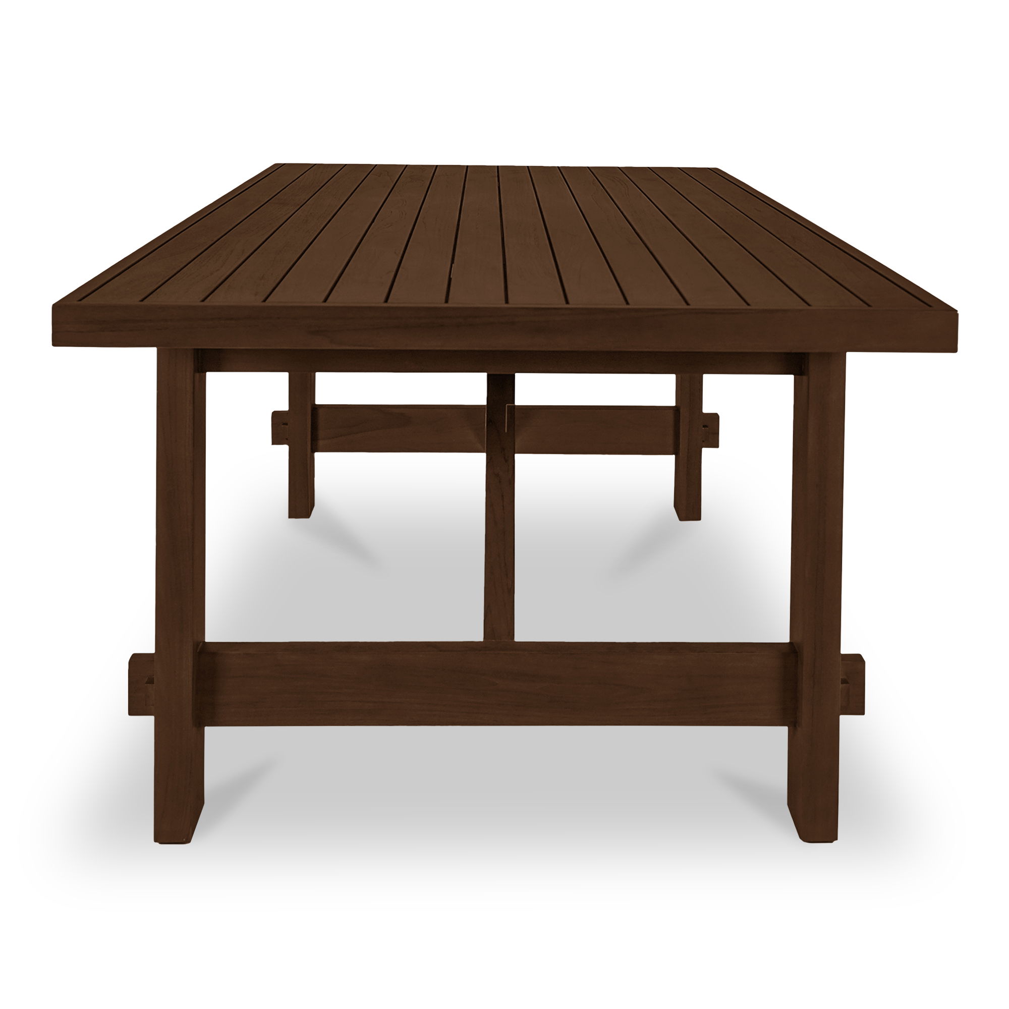Esmond Outdoor Dining Table Brown, Outdoor Table by Moe's Home, 8'1.99" width x 2'6.24" height x 3'6.01" depth View 3