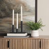 Noir Matte Black Metal Candle Holders (Set of 3), Candles & Candle Holder by Mercana, 3.94" length x 3.94" width x 7.08" height thumbnail 2