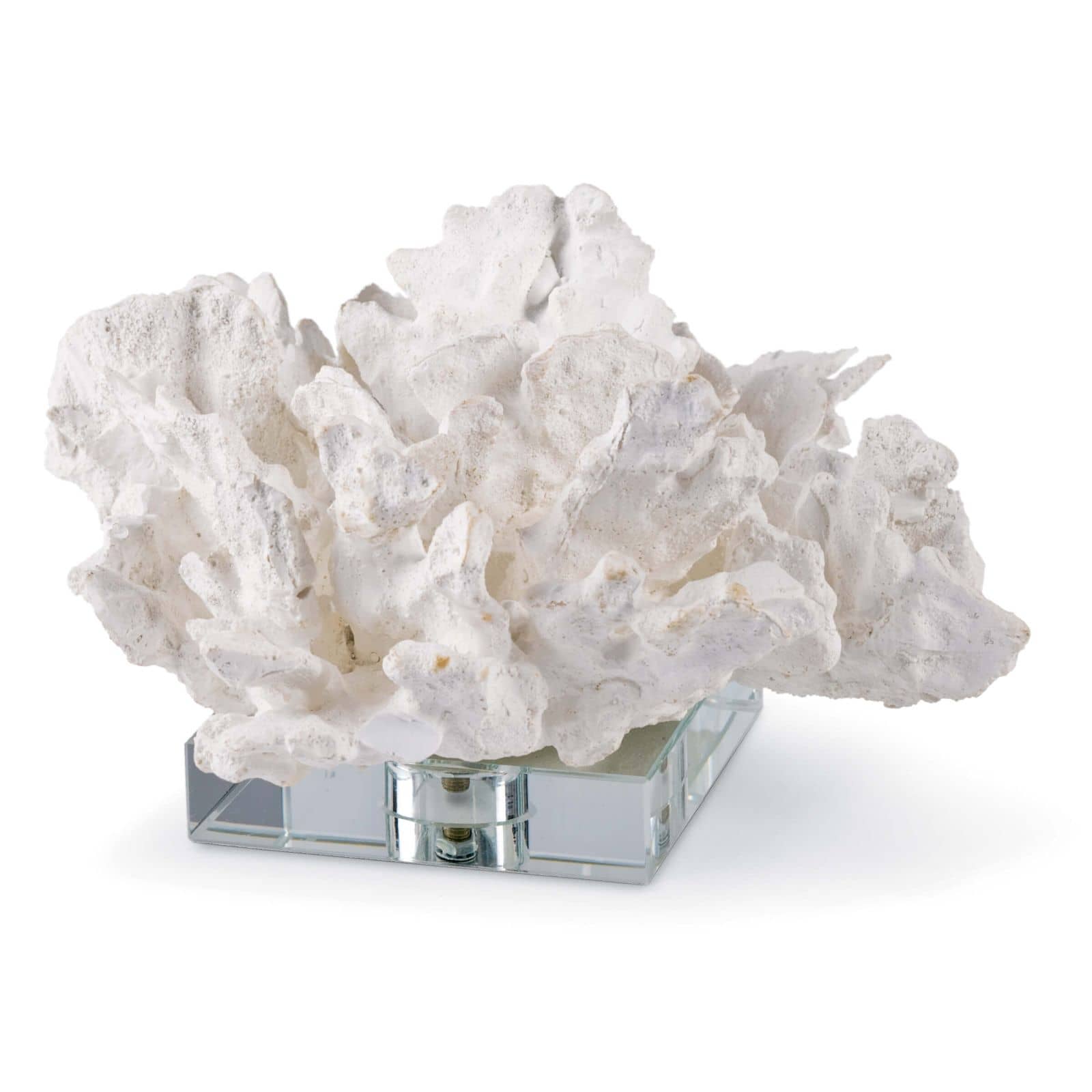 Online Designer Bedroom Flower Coral On Crystal Base (White)