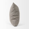 Jacklyn 22x22 Grey Linen Square Decorative Pillow Cover, by Mercana, 22" length x 22" width x 0.2" height thumbnail 7