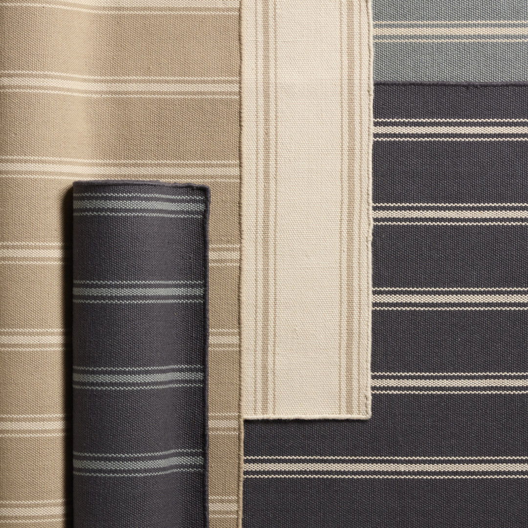 Memento Handmade Indoor/Outdoor Striped Beige/ Ivory large image 