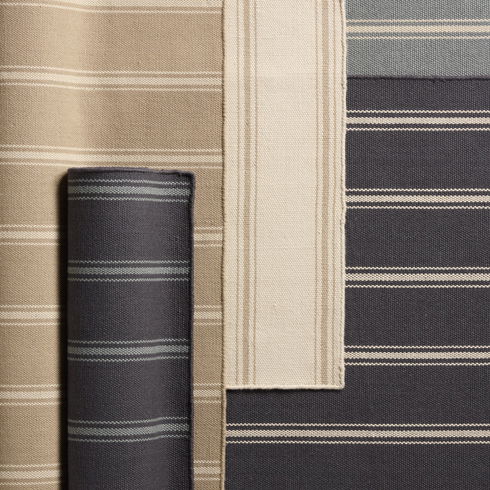Memento Handmade Indoor/Outdoor Striped Cream/ Beige