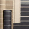 Memento Handmade Indoor/Outdoor Striped Navy/ Light Blue thumbnail 1