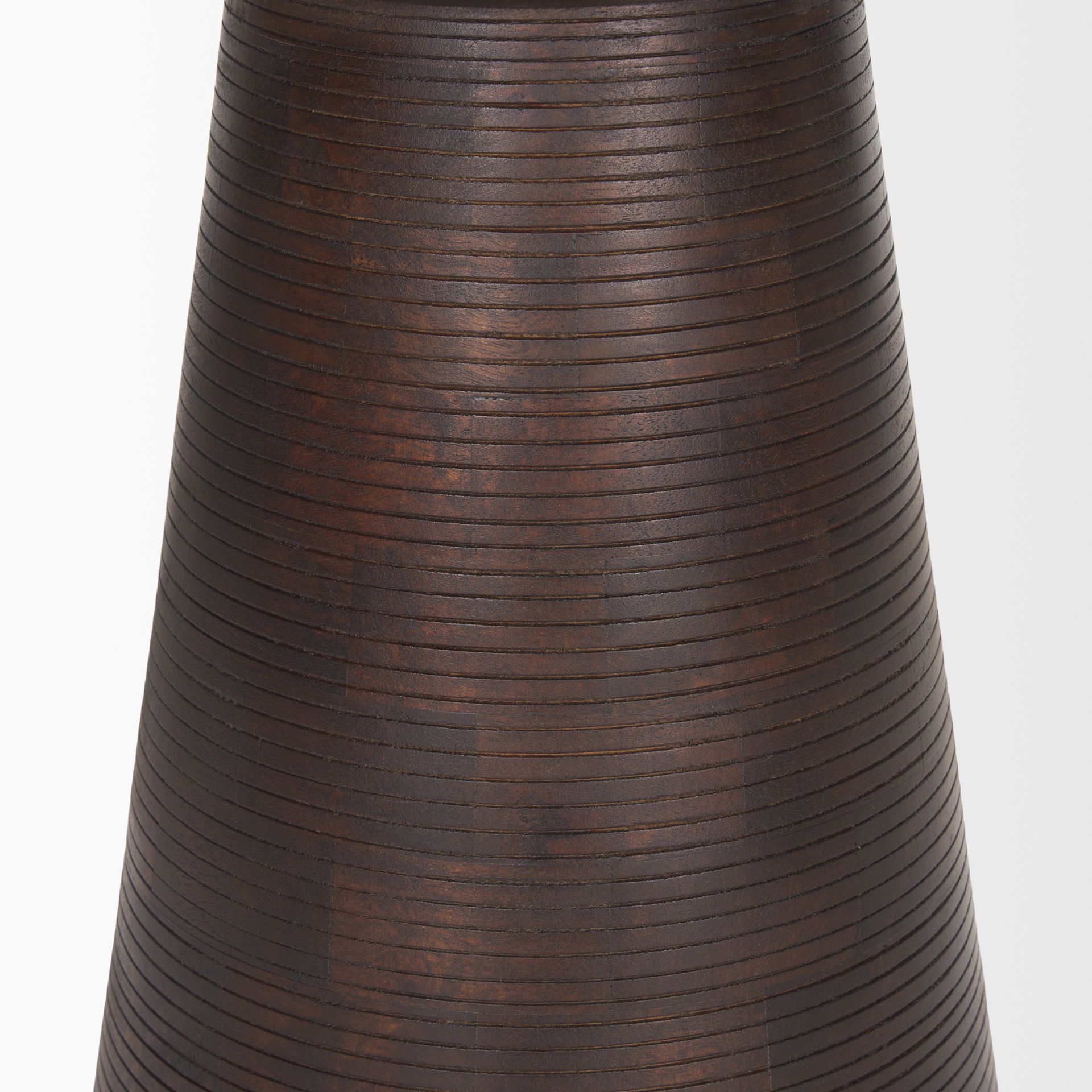 Novell Dark Brown Wood Pedestal Accent Table large image 