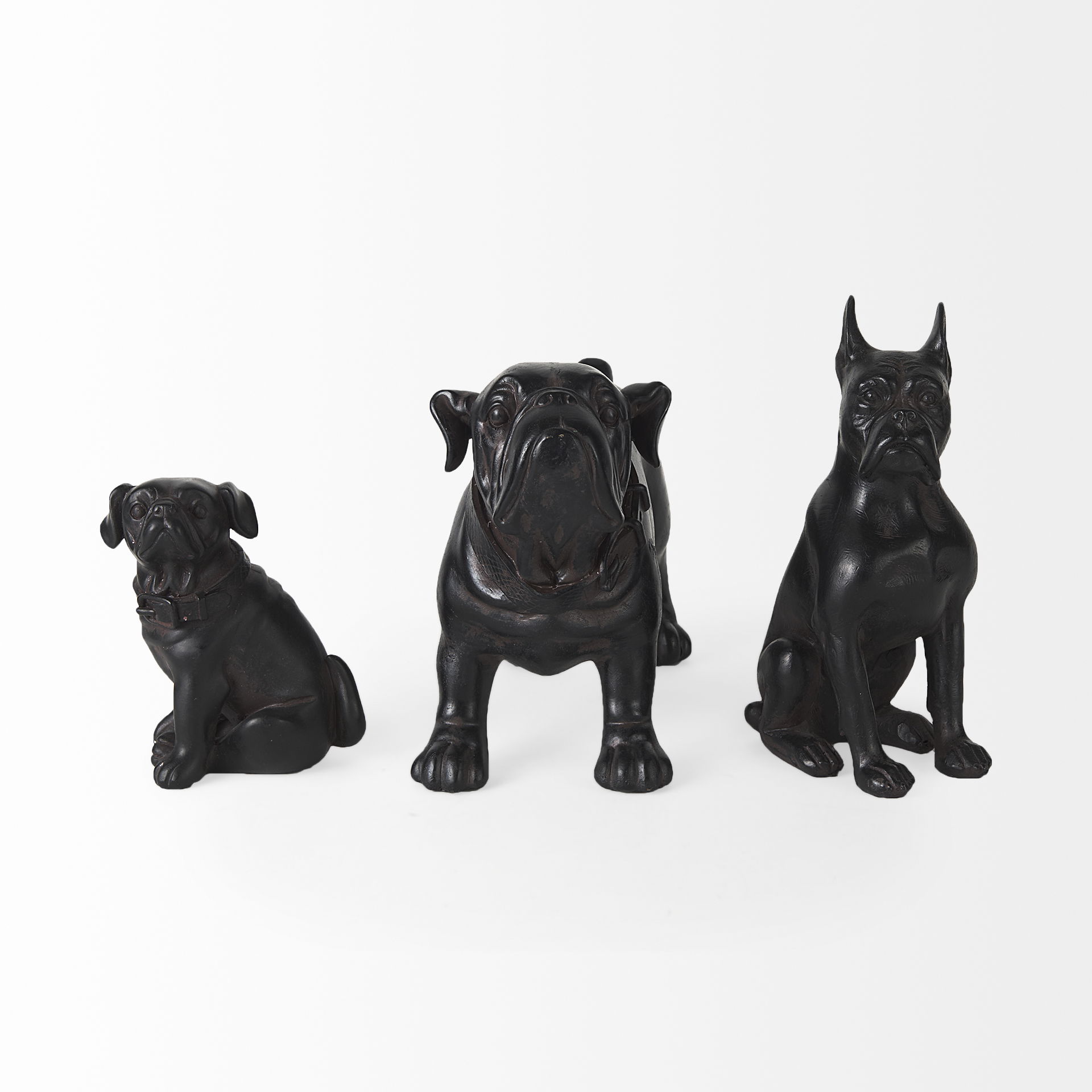 Hugo 5L x 13W Black Resin Bulldog large image 