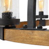 Atwood 8 Light Wagon Wheel Pendant, by Uttermost, 39" width x 24.5" height x 39" diameter x 39" depth thumbnail 5