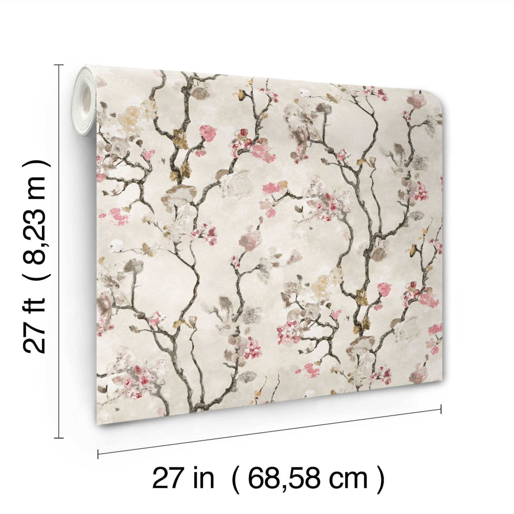 Avril Chinoiserie Rose Wallpaper large image 