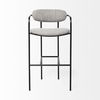 Parker Gray Fabric Seat Black Metal Bar Stool, Counter & Bar Stool by Mercana, 19" length x 19.75" width x 40" height thumbnail 4