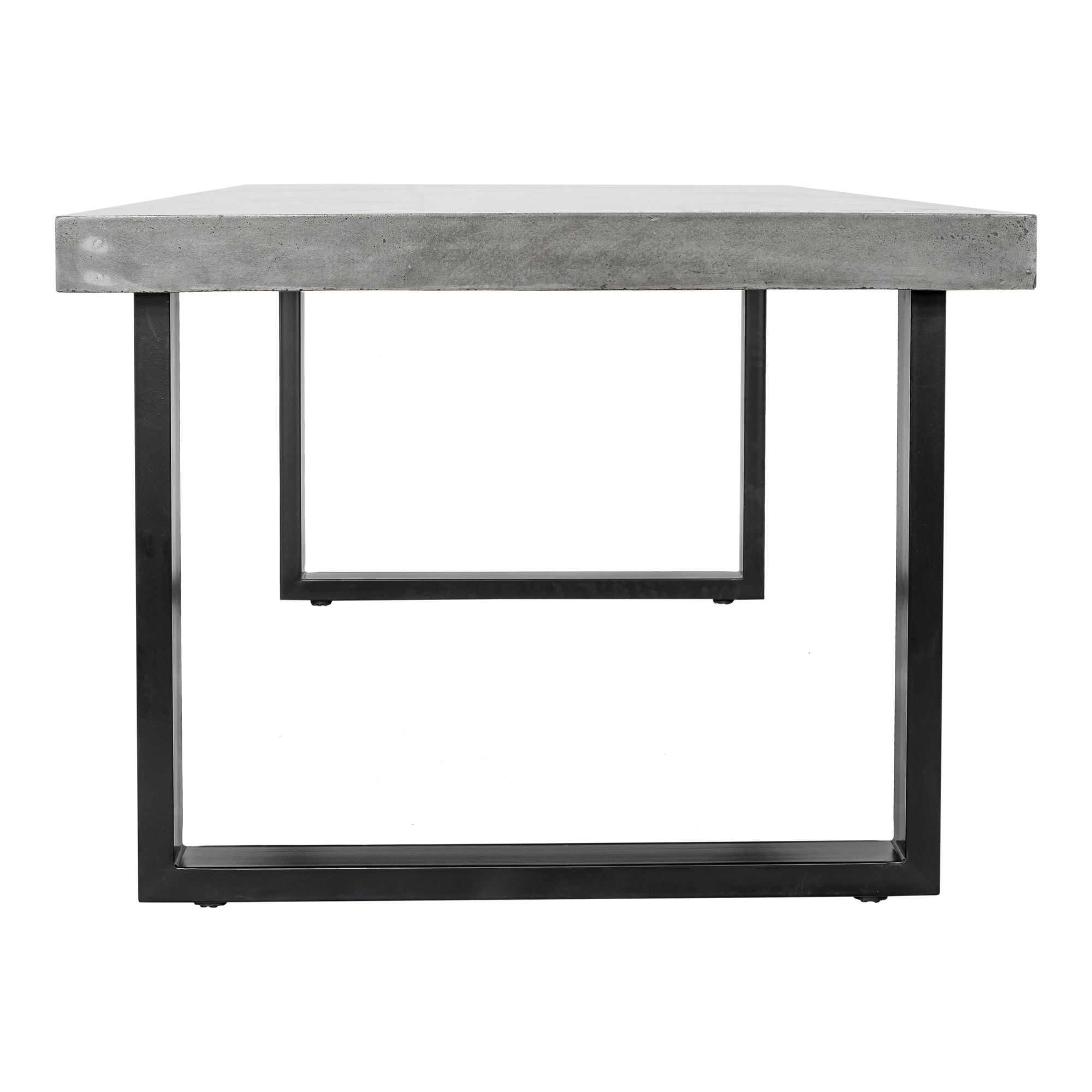 Jedrik Large Outdoor Dining Table Dark Grey, Outdoor Table by Moe's Home, 6'7" width x 2'6" height x 3'3.5" depth View 4
