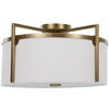 Colfax Brass 3 Light Semi Flush, Ceiling Light by Uttermost, 21" width x 11.25" height x 21" diameter x 21" depth thumbnail 3