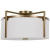 Colfax Brass 3 Light Semi Flush, Semi Flush Mount by Uttermost, 21" width x 11.25" height x 21" diameter x 21" depth thumbnail 3