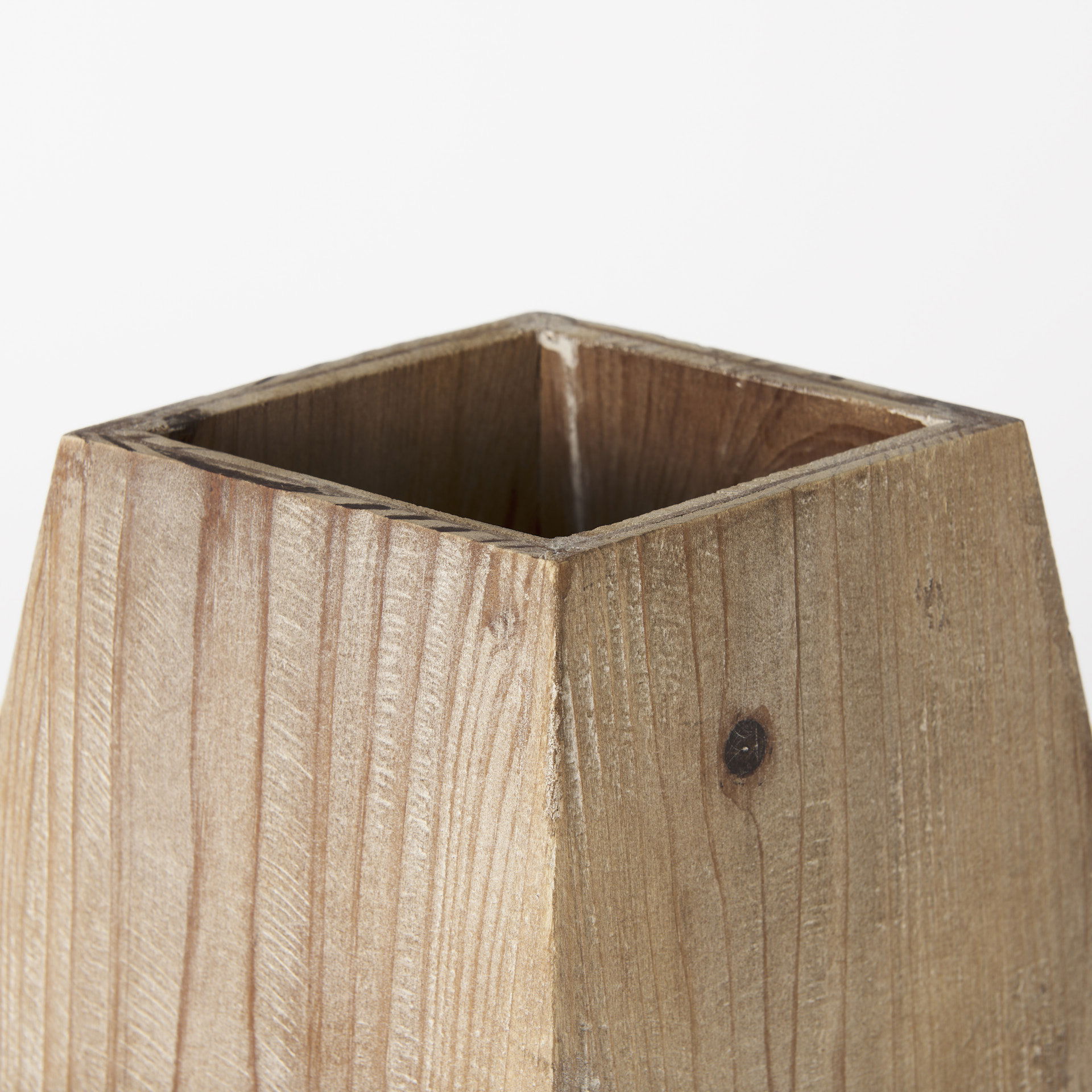 Allen III Tall Natural Wooden Base Oval Vase, by Mercana, 10.63" length x 6.3" width x 11.3" height View 8