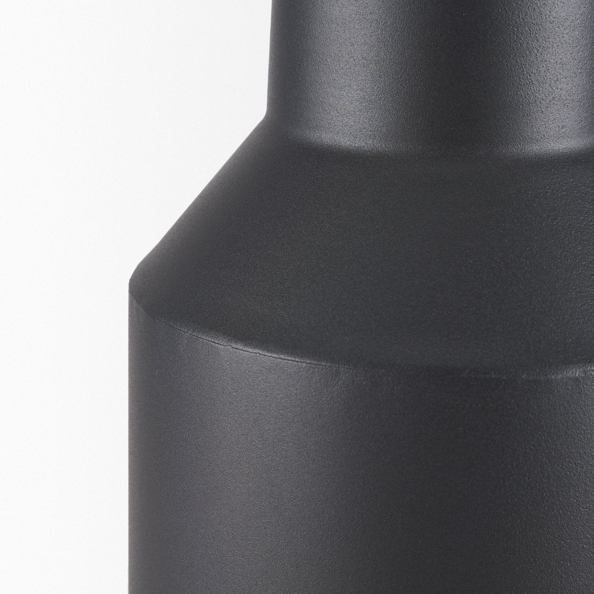 Tosca Tall Matte Black Metal Vase, by Mercana, 6.3" length x 6.3" width x 13.98" height View 8