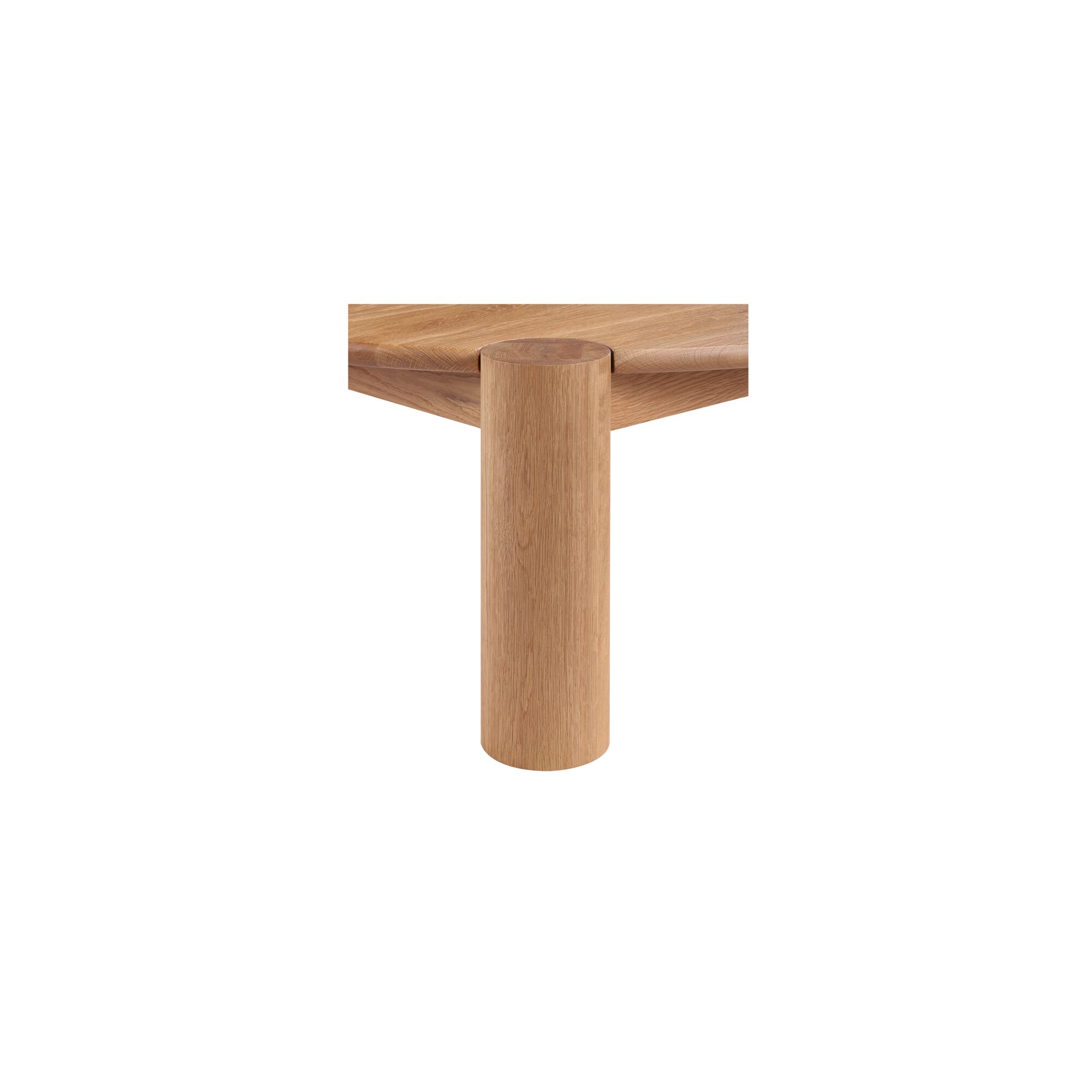 Jack Coffee Table Brushed Natural Oak, by Moe's Home, 43.3" width x 15.7" height x 43.3" depth View 4