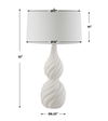 Twisted Swirl White Table Lamp thumbnail 2