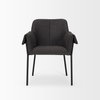 Brently Curved Back Dining Arm Chair | Gray Fabric with Metal, Dining Chair by Mercana, 24.5" length x 29.5" width x 32.5" height thumbnail 7