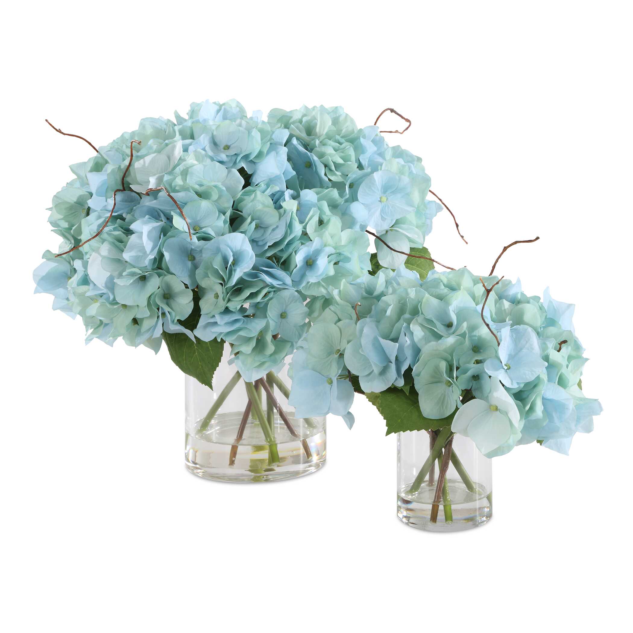 Tranquil Blooms In Glass Vases Set/2 large image 